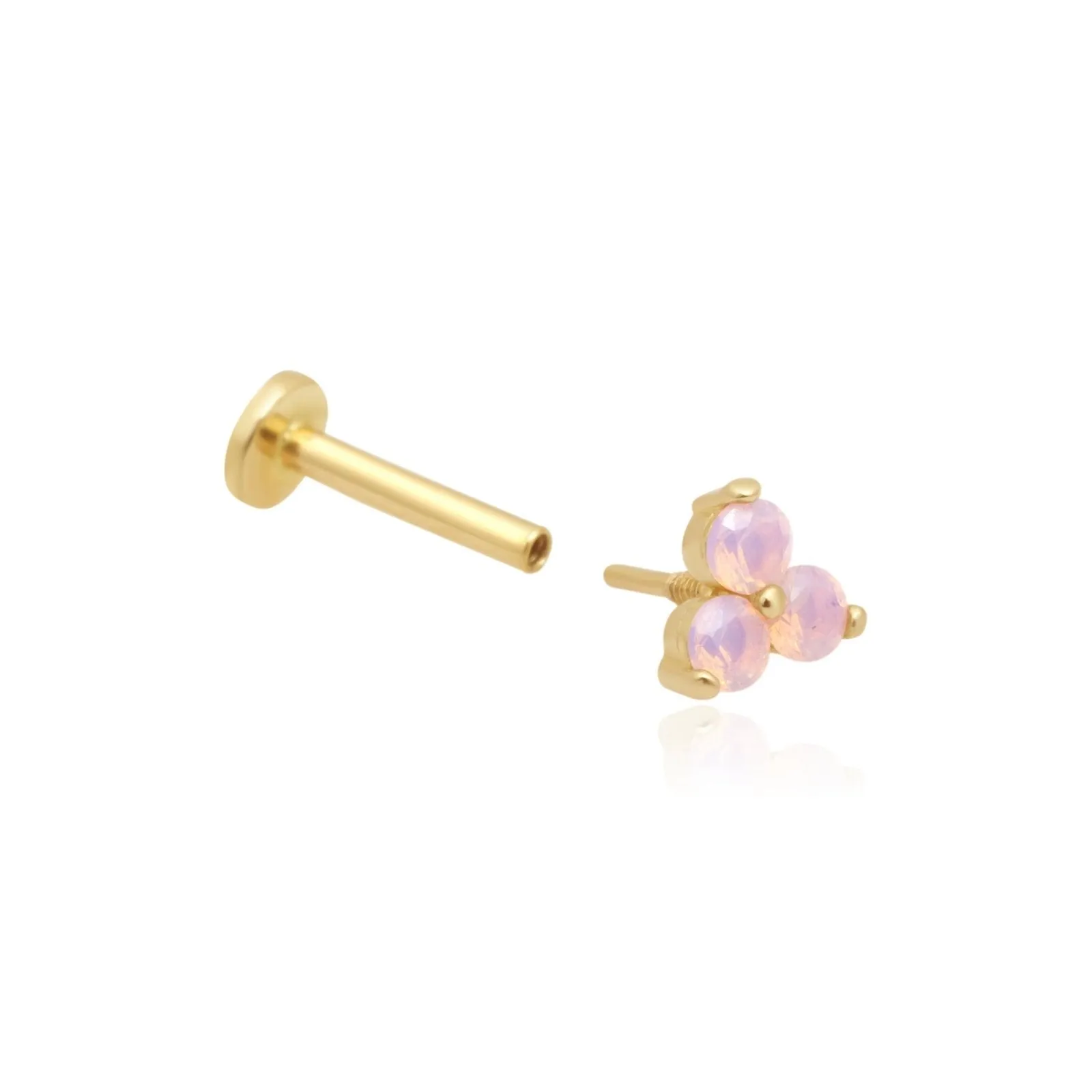 Pink Opal Cluster Earring