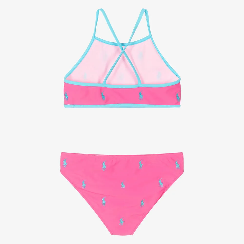 Pink Polo Logo Bikini