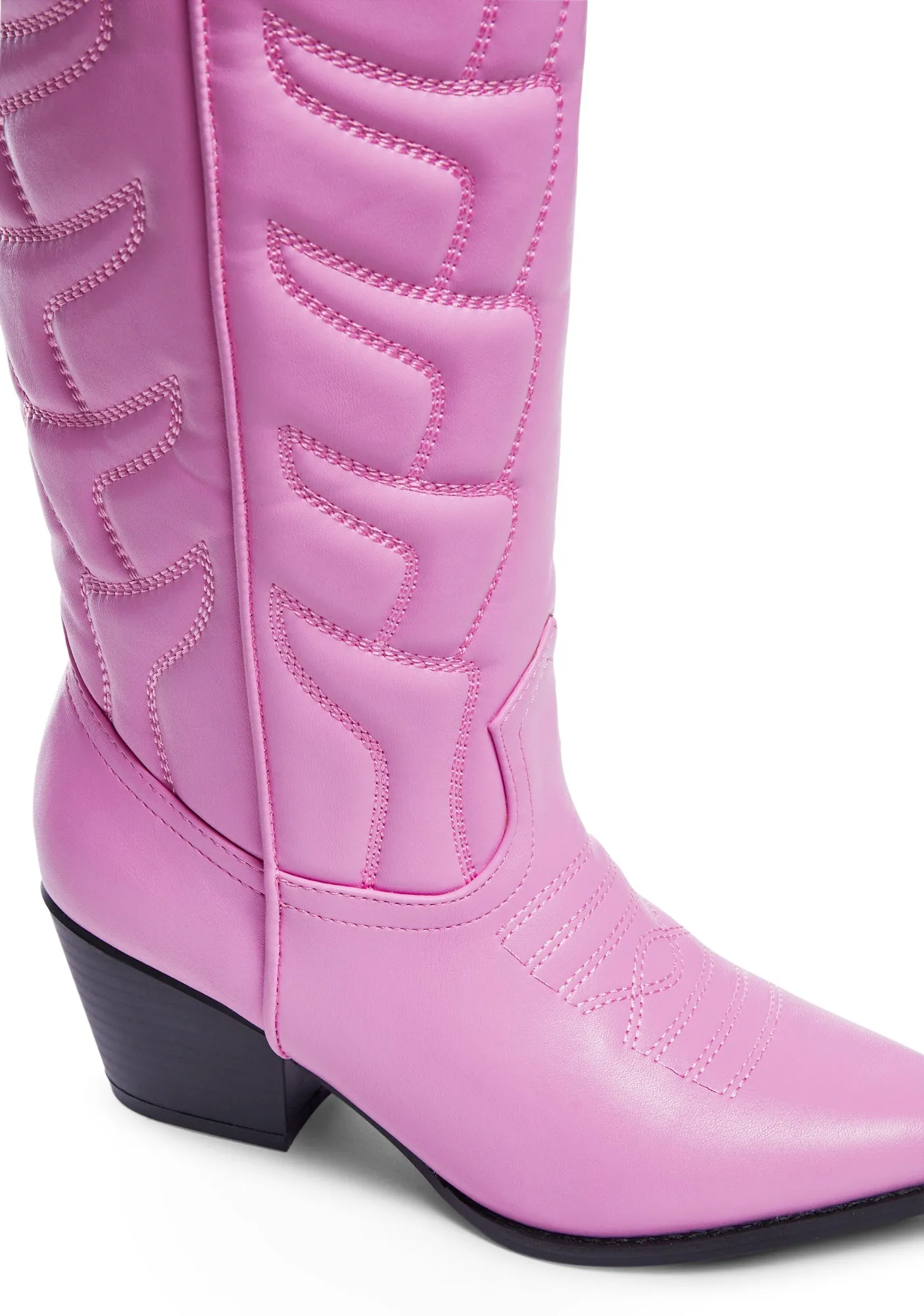 Pink Western Style Boots