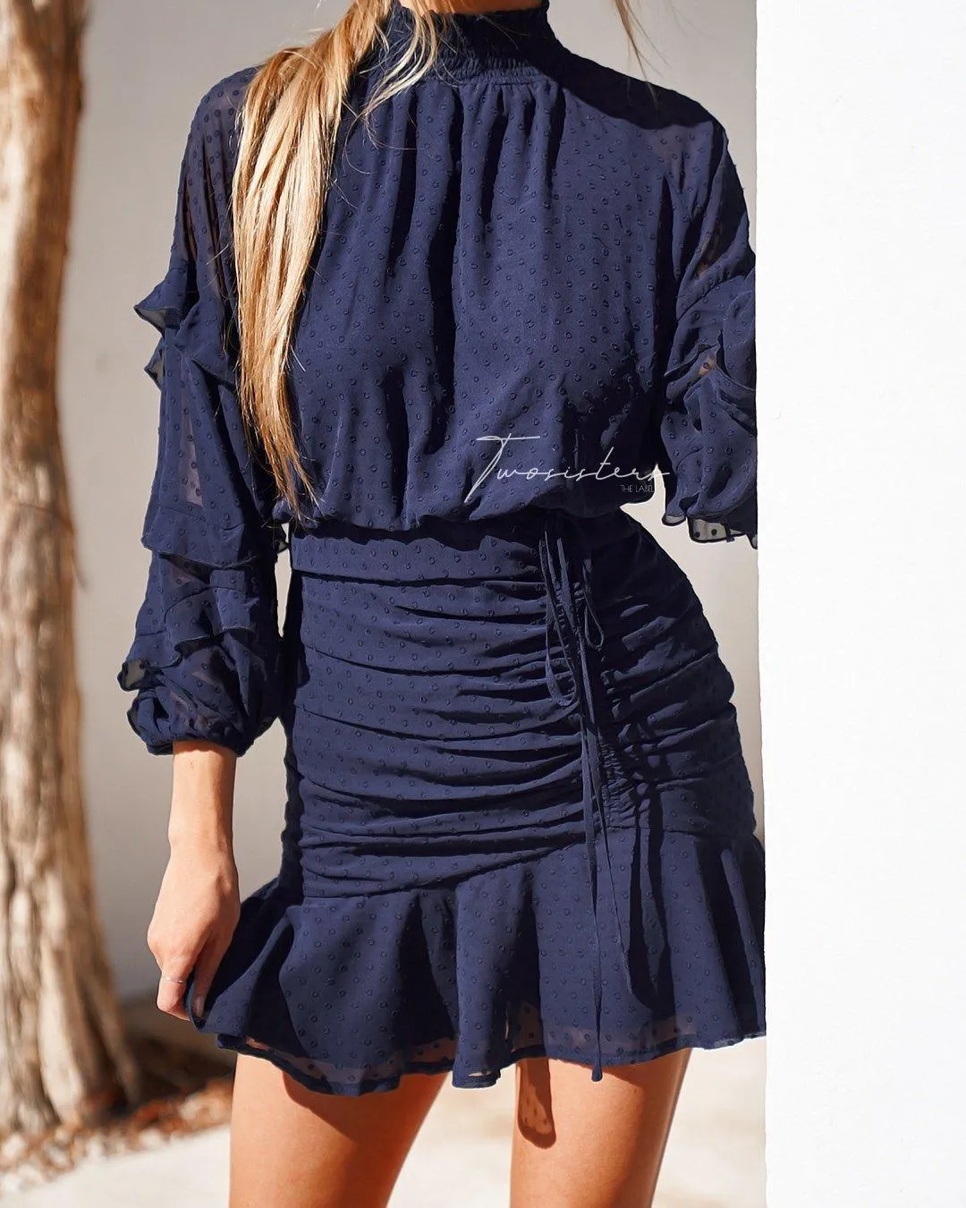 Navy Piper Dress