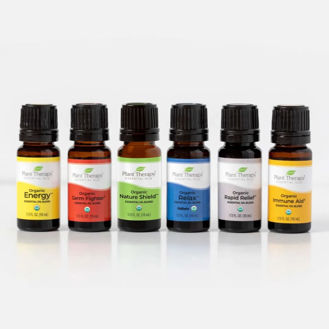 Plant Therapy Top 6 Organic Blends Set