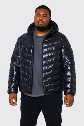 Plus High Shine Quilted Jacket