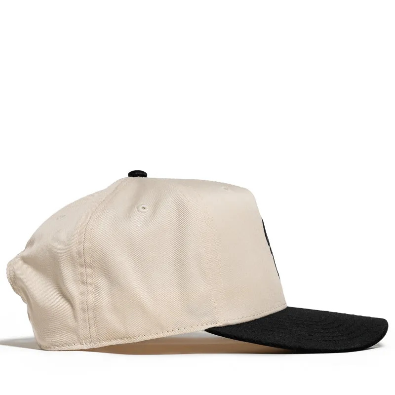 Politics A-Frame Snapback Hat - Natural/Black