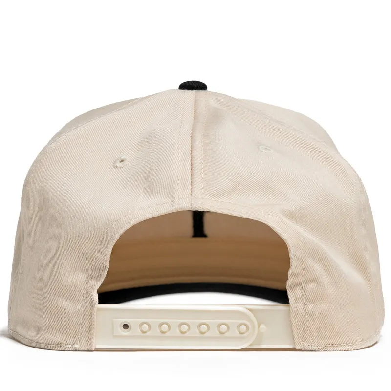 Politics A-Frame Snapback Hat - Natural/Black