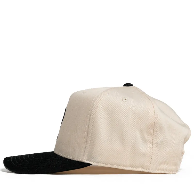 Politics A-Frame Snapback Hat - Natural/Black