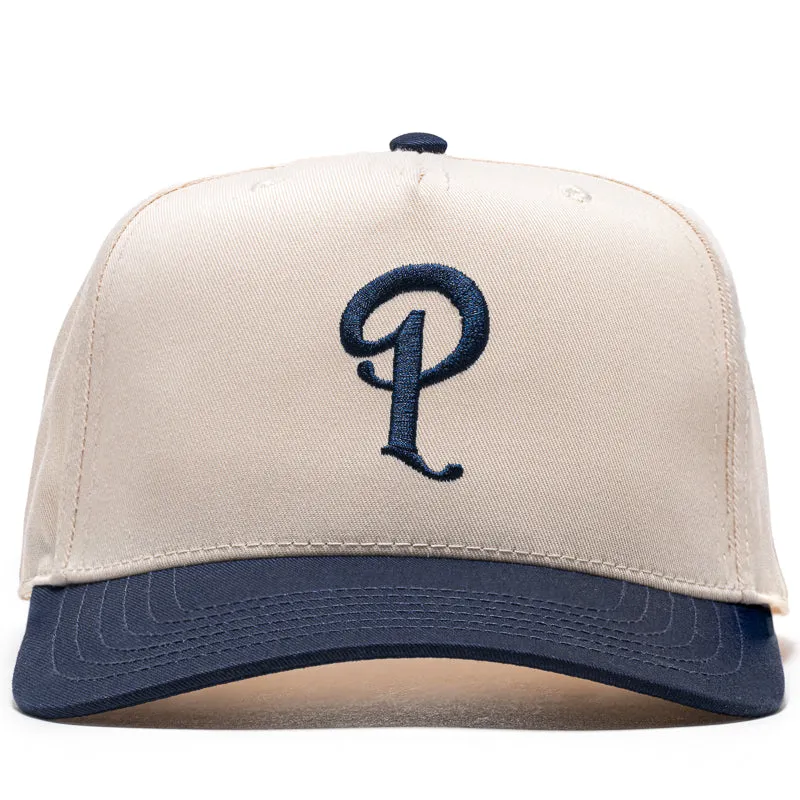 Politics A-Frame Snapback Hat - Natural/Navy