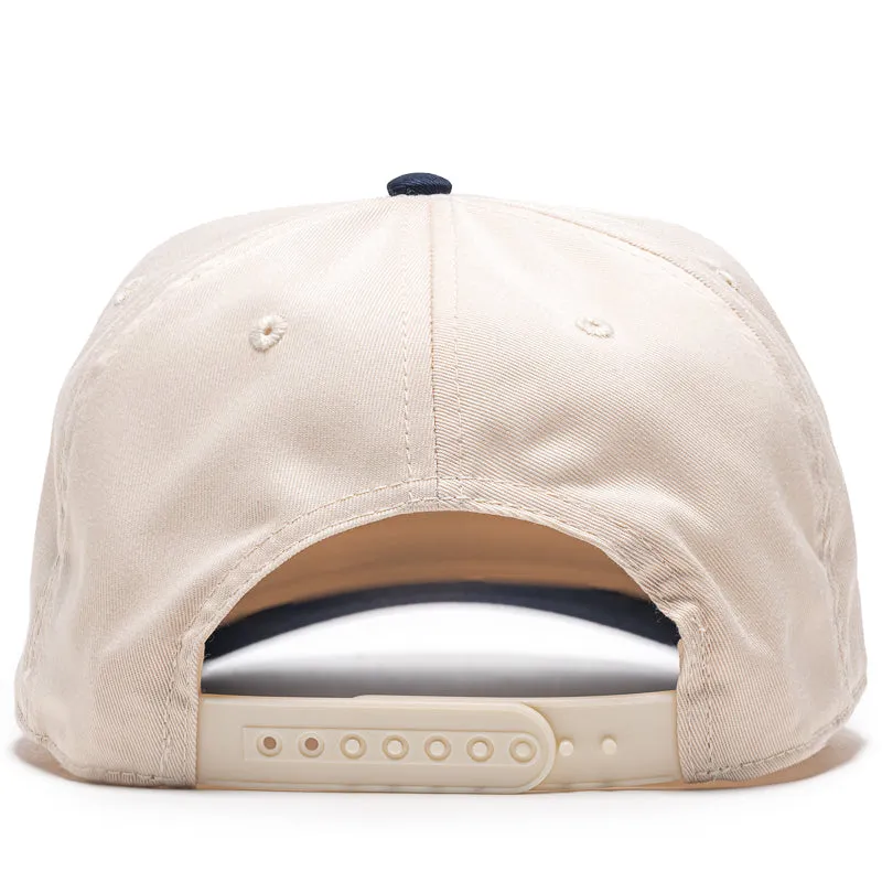 Politics A-Frame Snapback Hat - Natural/Navy