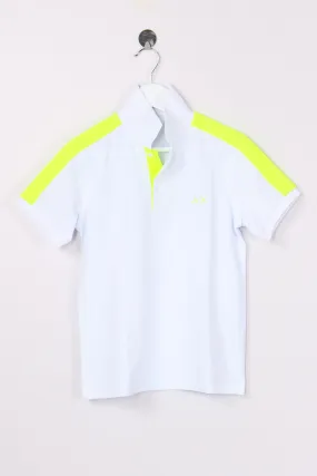 Polo Banda Fluo Spalla Bianco