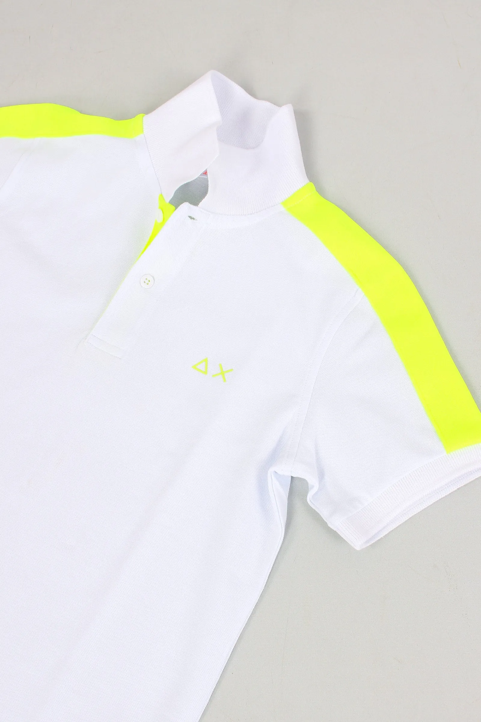 Polo Banda Fluo Spalla Bianco