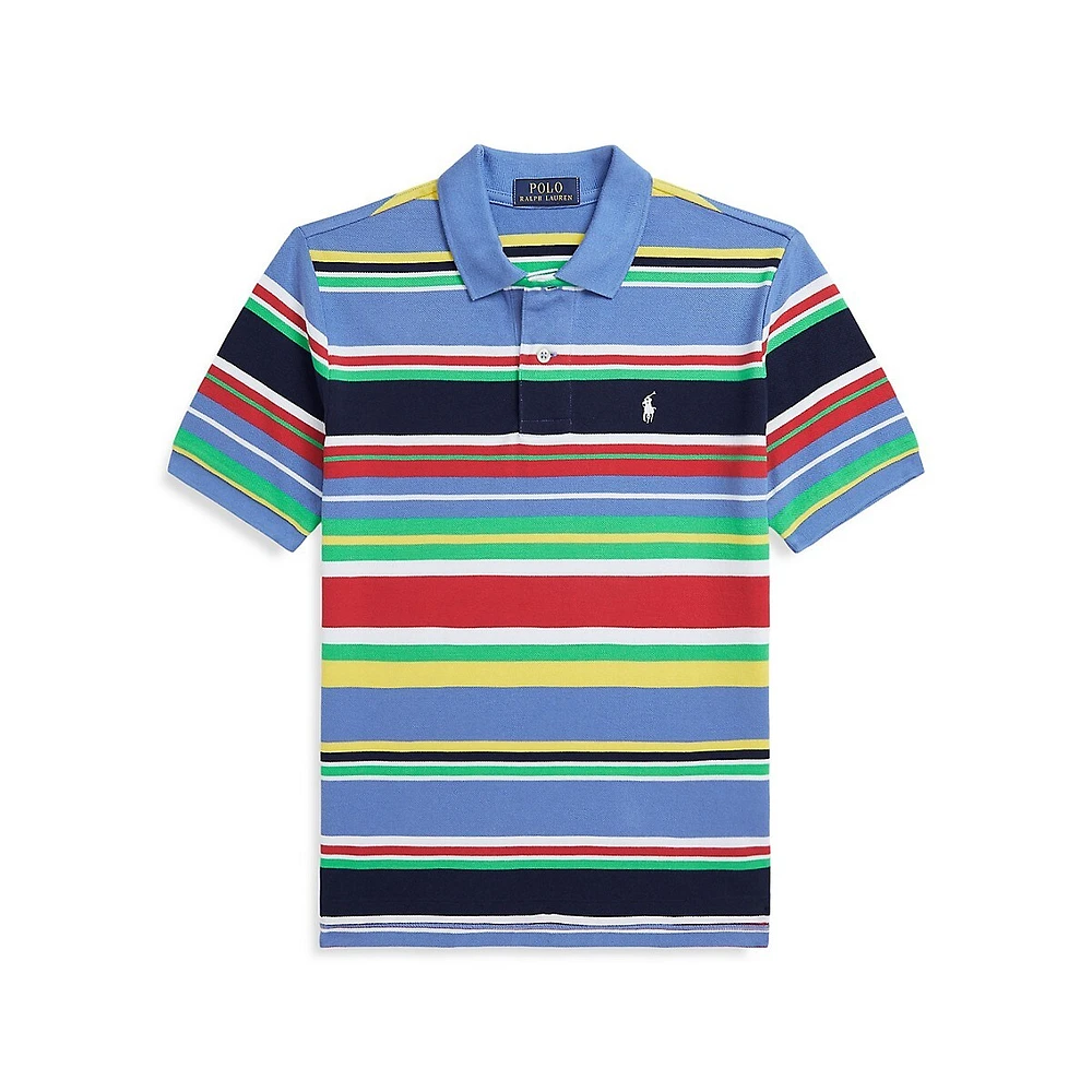 Polo Ralph Lauren Boy's Striped Cotton Mesh Polo Shirt