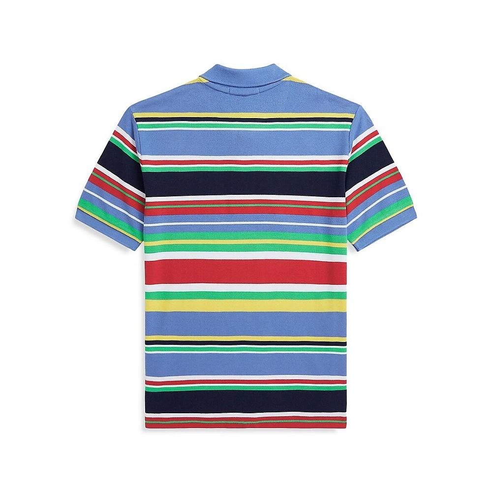 Polo Ralph Lauren Boy's Striped Cotton Mesh Polo Shirt