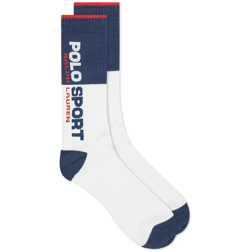 Polo Ralph Lauren Polo Sport 2 Tone Sock White & Cruise Navy - Shop Now.