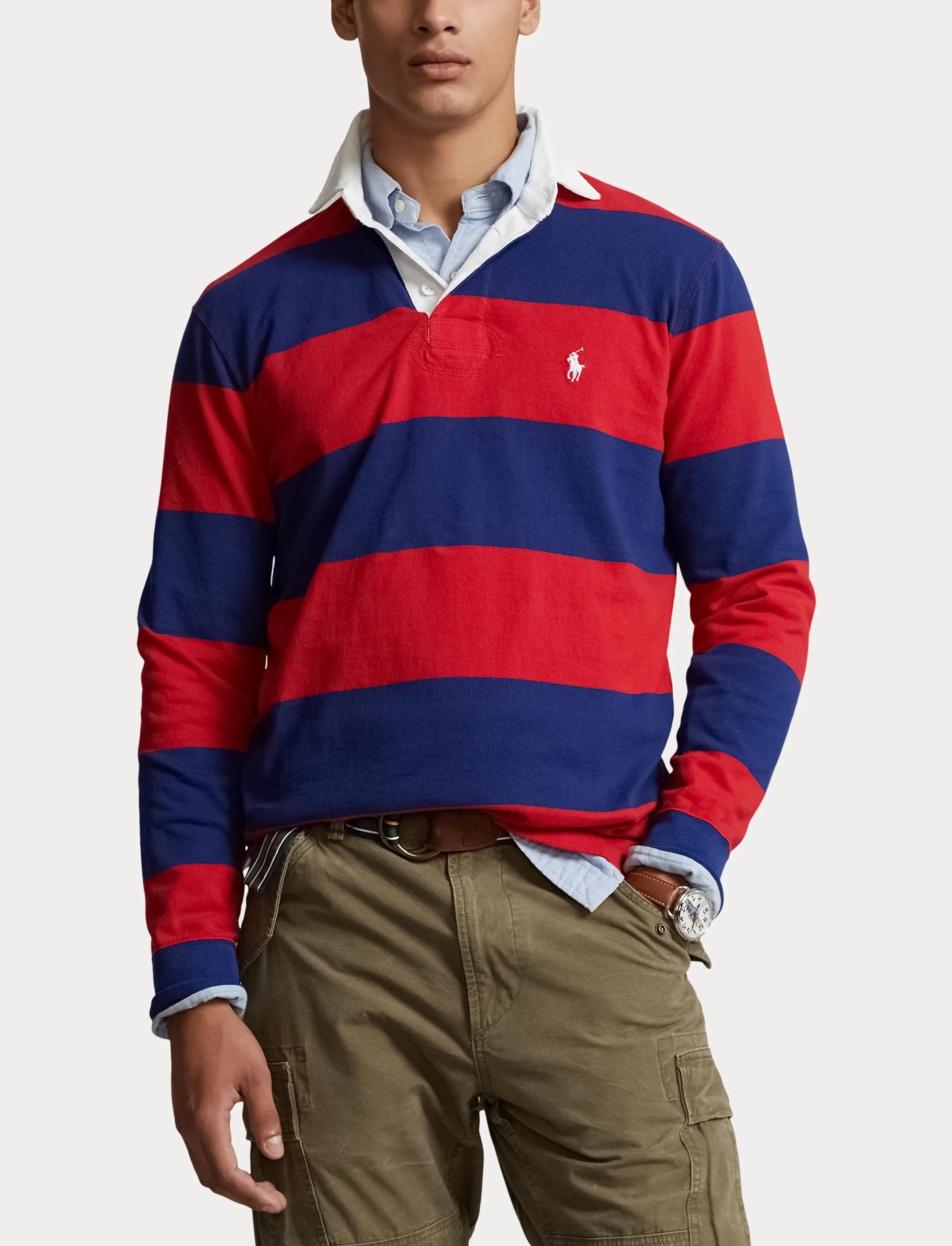 Polo Ralph Lauren YD Jersey Rugby Top Red/Royal