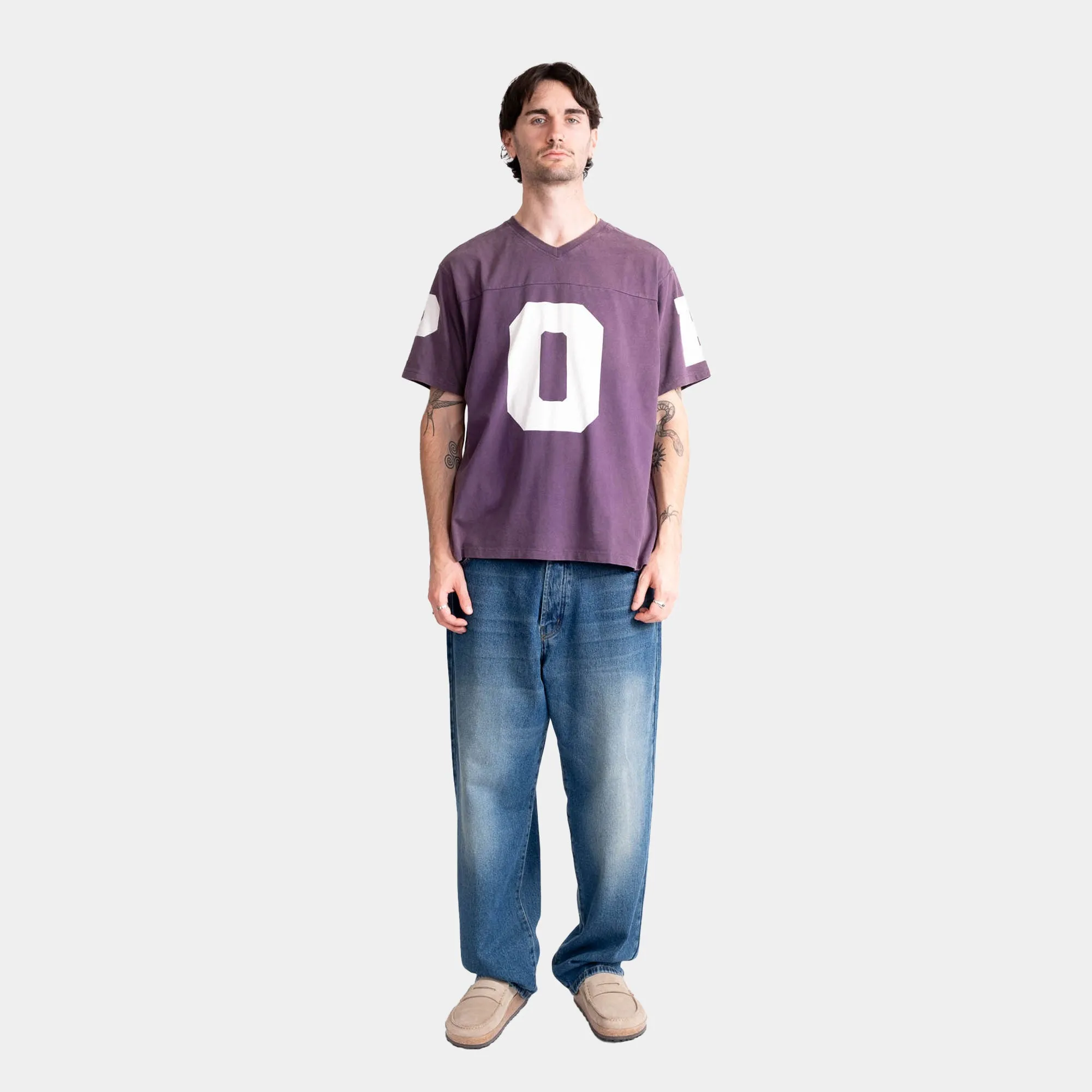 Pop Trading Company Football T-Shirt - Washed Mysterioso