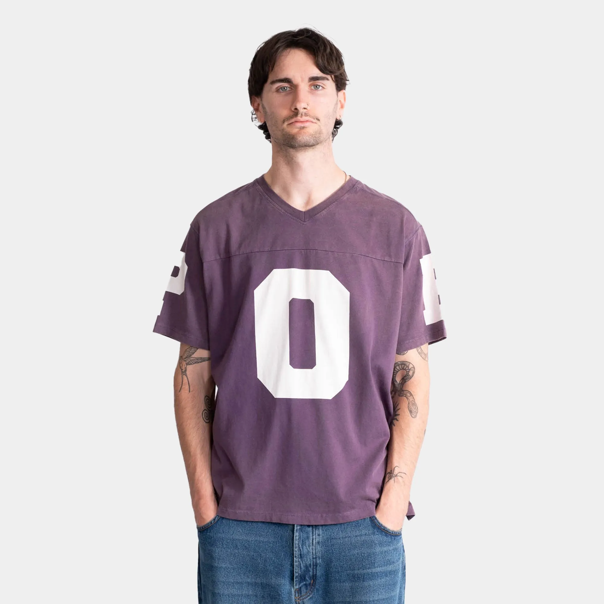 Pop Trading Company Football T-Shirt - Washed Mysterioso