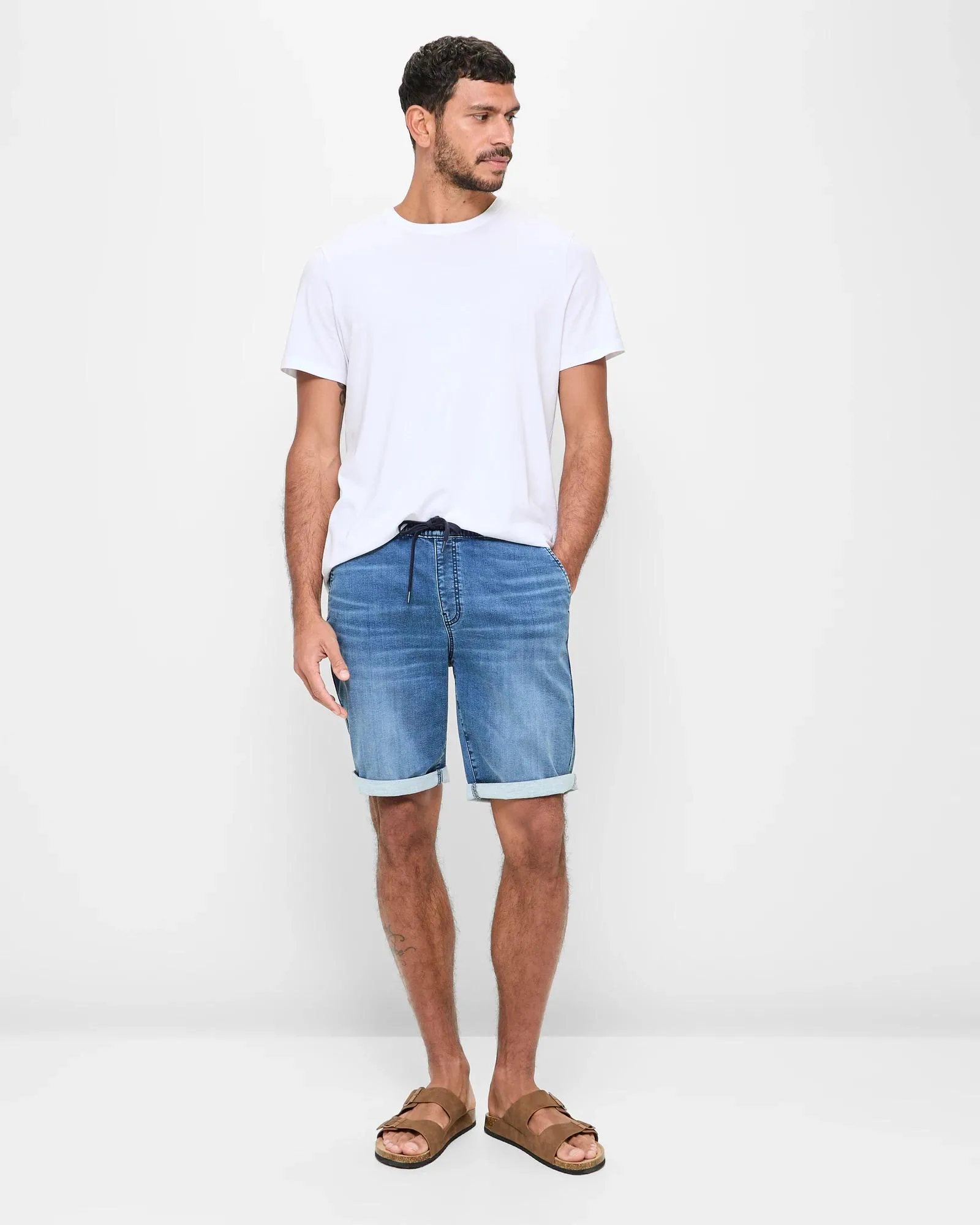 popular  Knit Denim Shorts