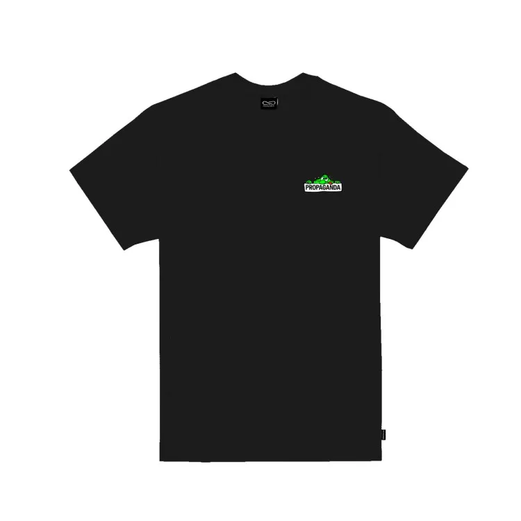 Propaganda SLIMER PRTS807-01 Logo T-Shirt in Cotone Nero