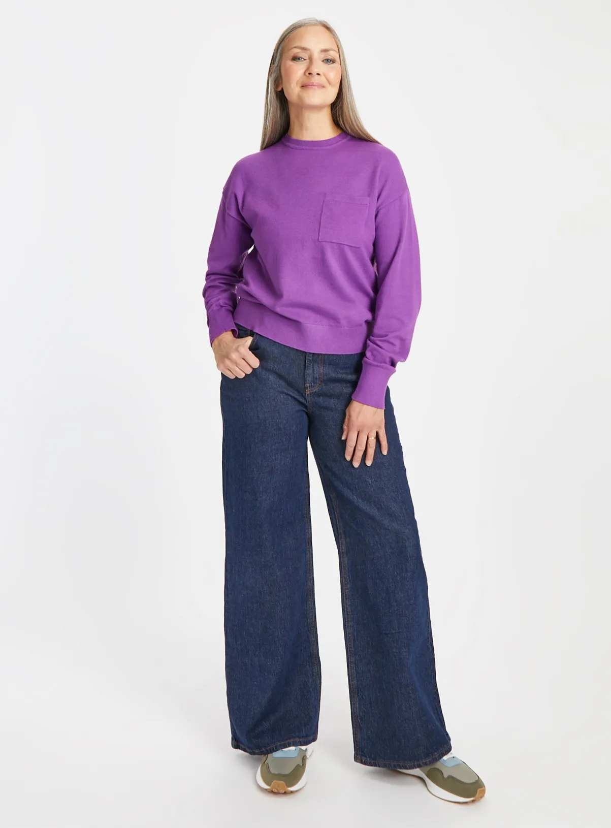 Purple Soft Touch Pocket Jumper 16 - Tu Clothing