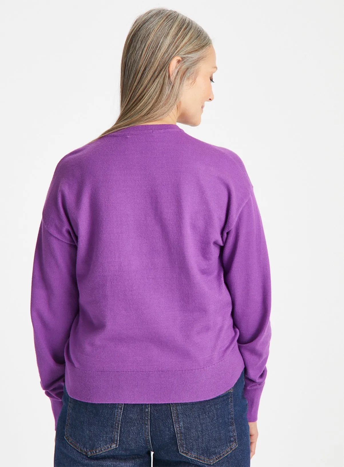 Purple Soft Touch Pocket Jumper 16 - Tu Clothing