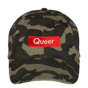 LGBTQ+ Camo Twill Dad Hat supporting The Trevor Project