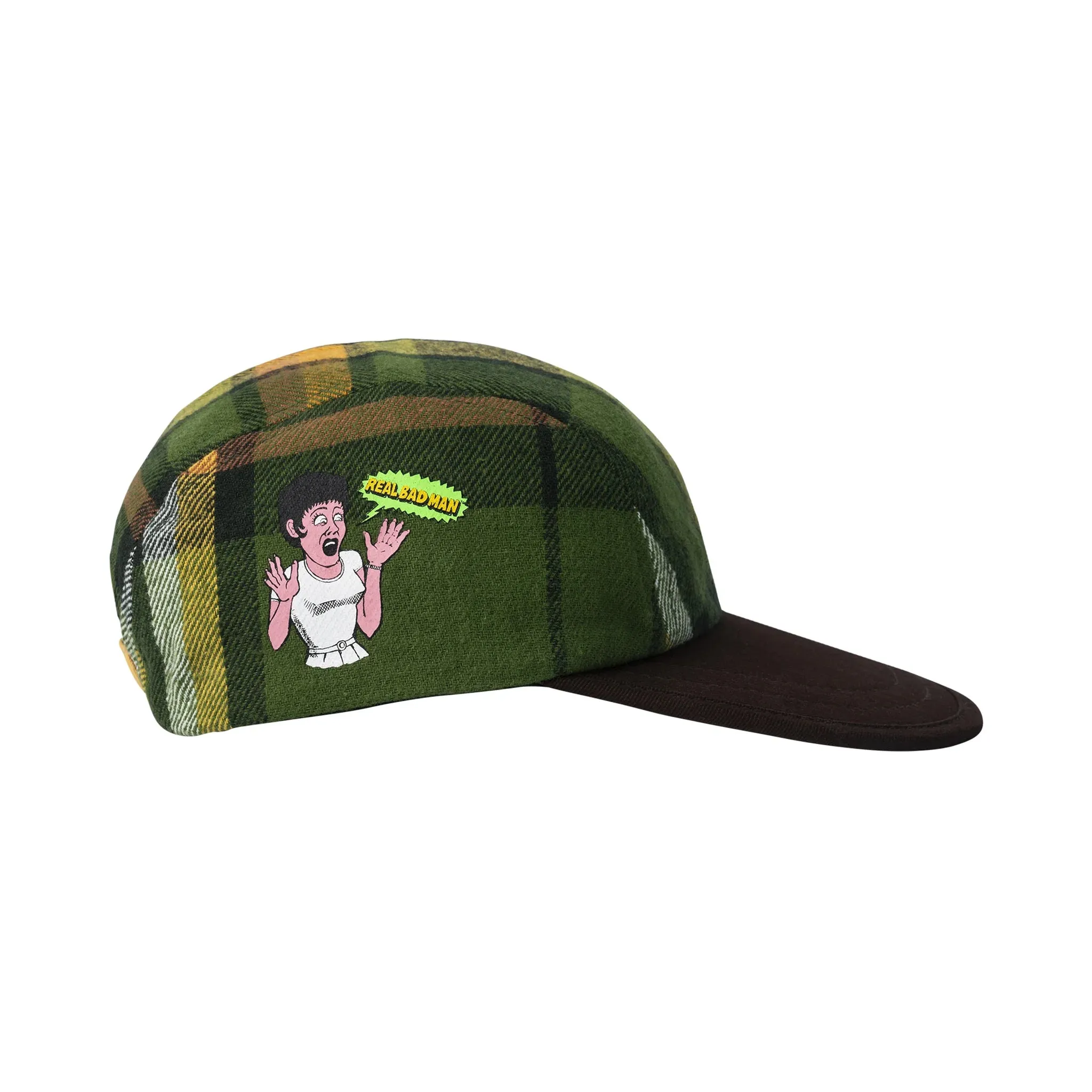 Real Bad Man RBM Flannel Hat 'Green/Brown'