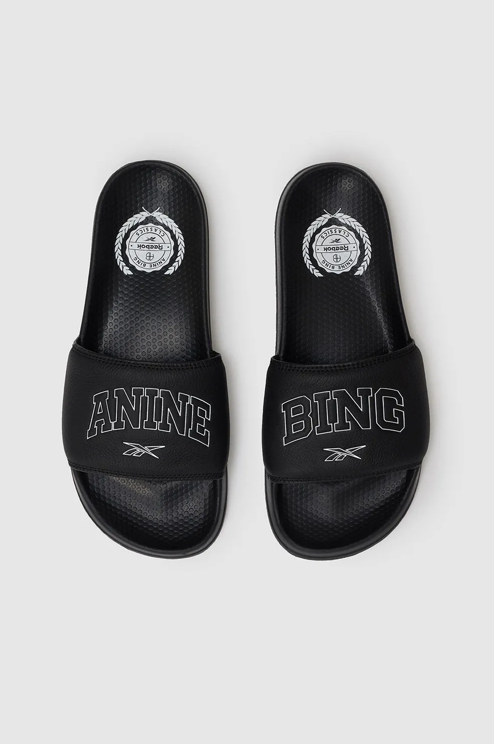 Reebok x ANINE BING Classic Slides - Black White