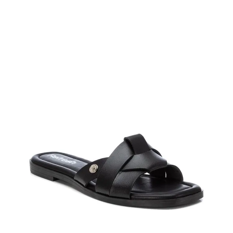 Chic Black Women's Flat Sandals 171551