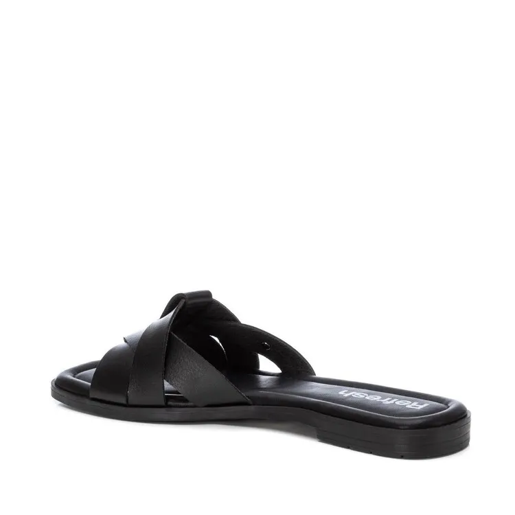 Chic Black Women's Flat Sandals 171551