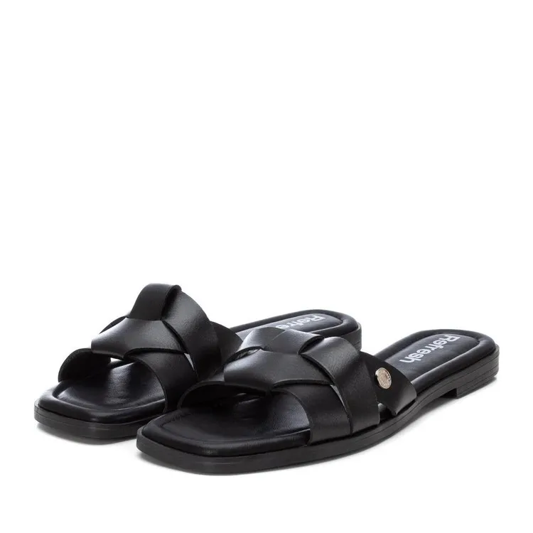 Chic Black Women's Flat Sandals 171551