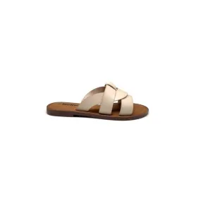 Comfortable Beige Sandal Flat 79386