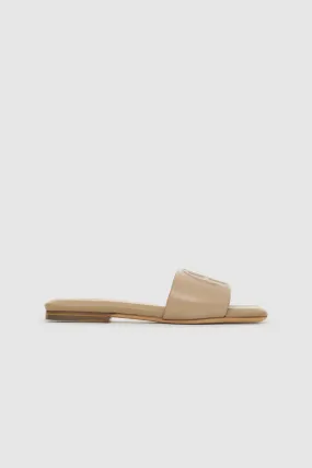 Ria Slides - Butterscotch Monogram