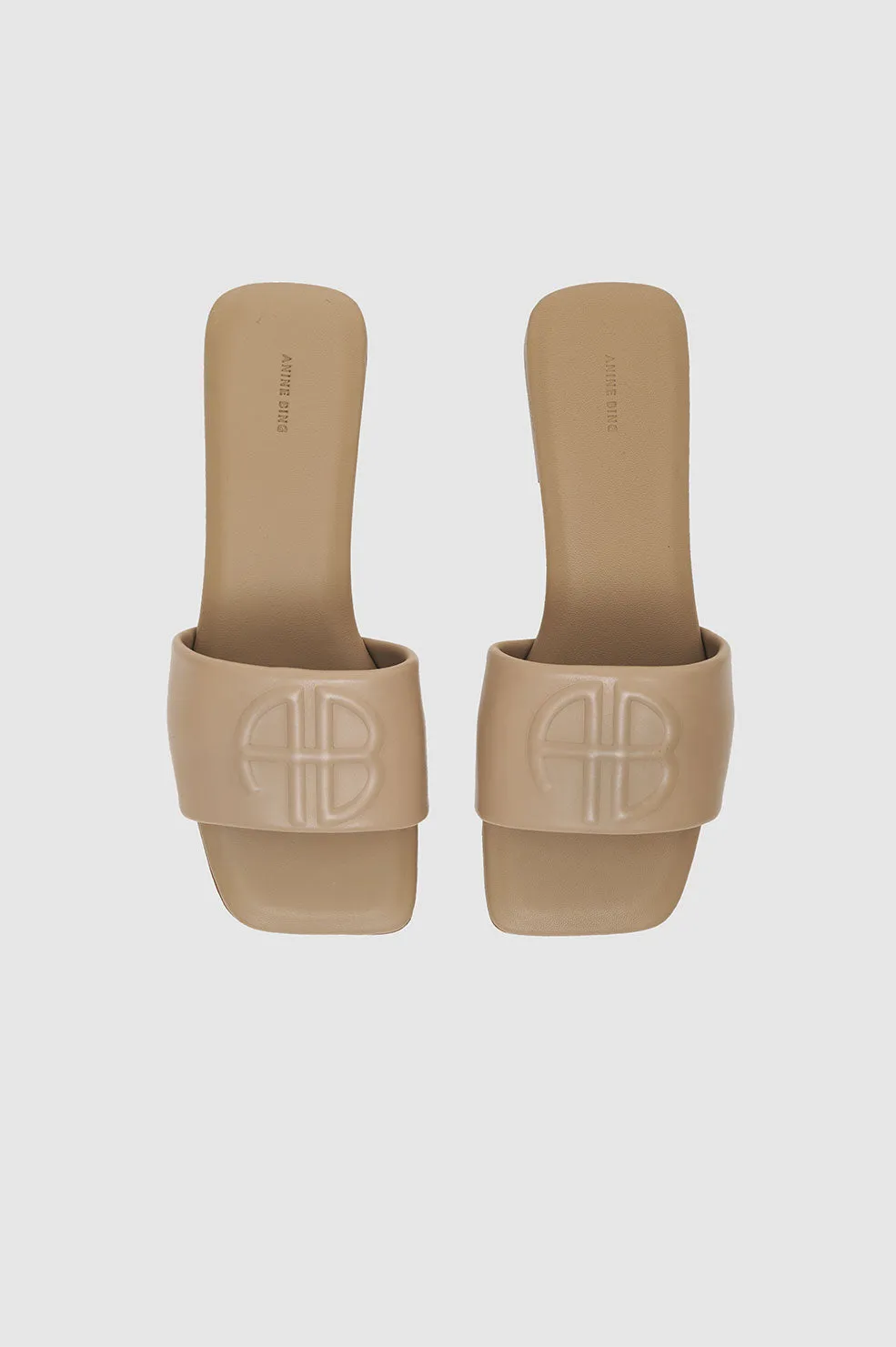 Ria Slides - Butterscotch Monogram