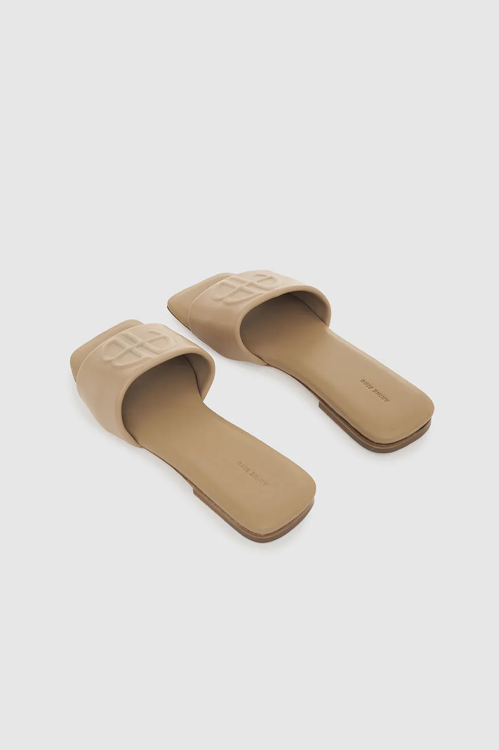 Ria Slides - Butterscotch Monogram