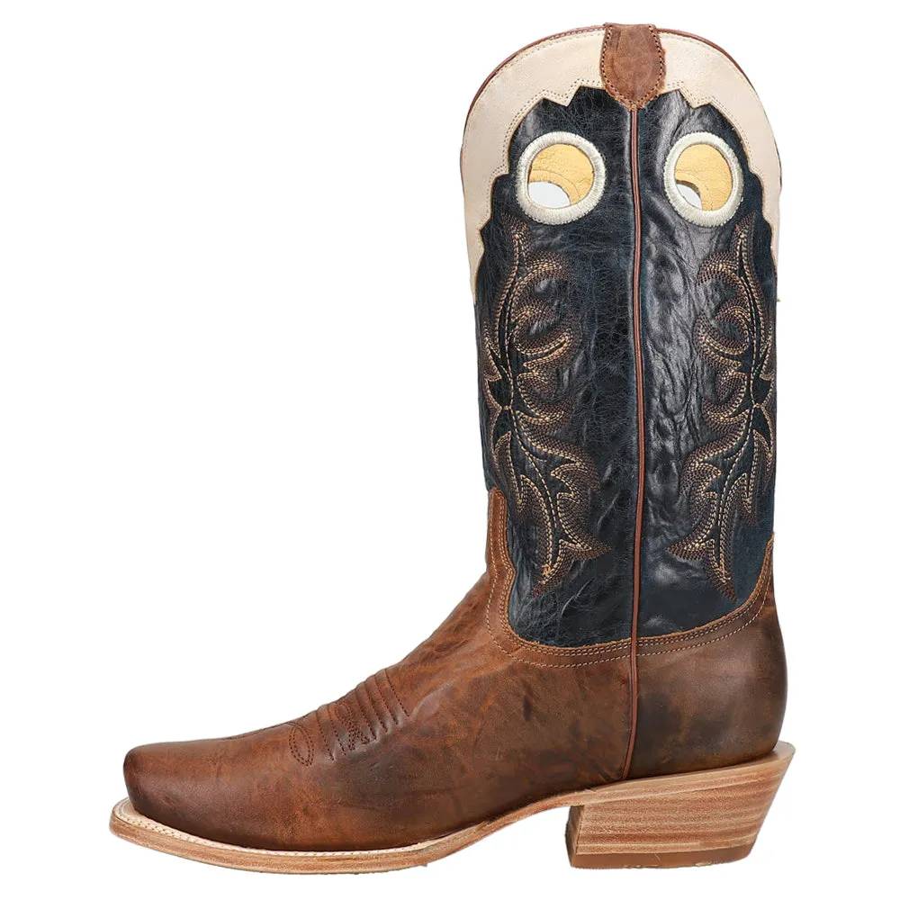 Ride Em' Cutter Embroidered Square Toe Cowboy Boots