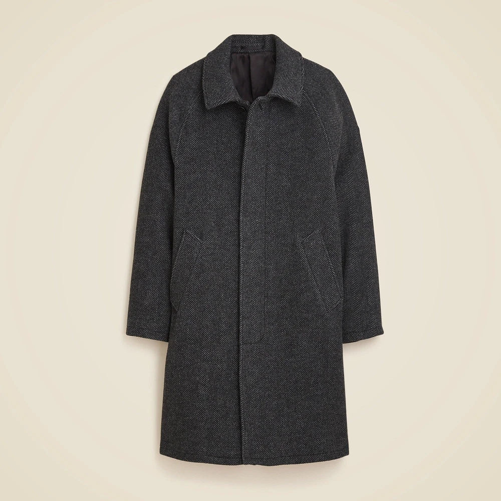 Rivington car coat wool-blend herringbone