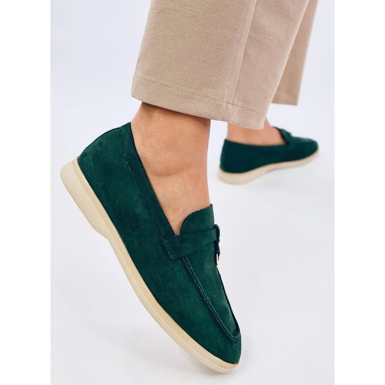 Robins Green soft suede moccasins