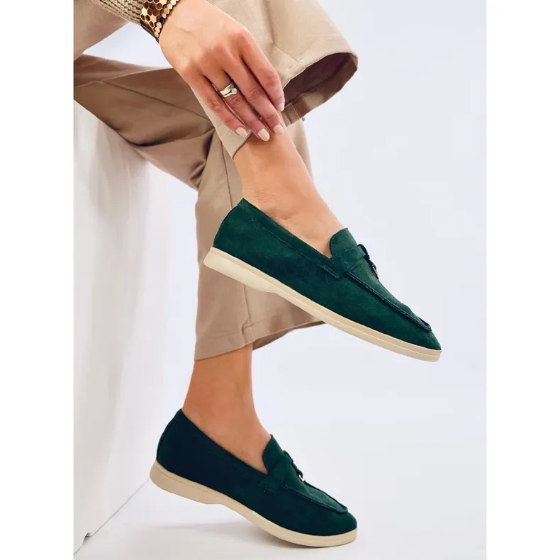 Robins Green soft suede moccasins