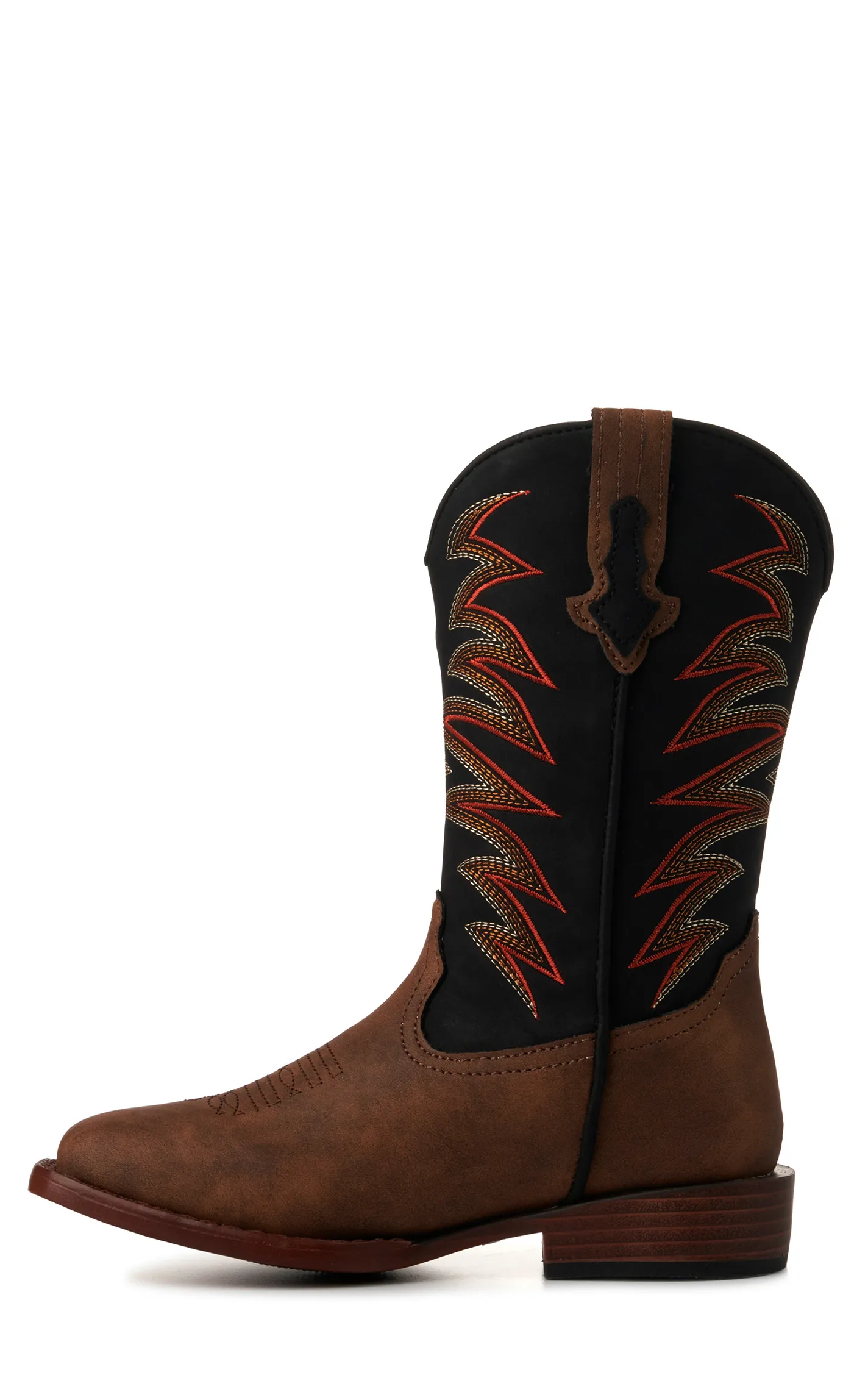 Roper Children's Tan and Black Square Toe Western Boots