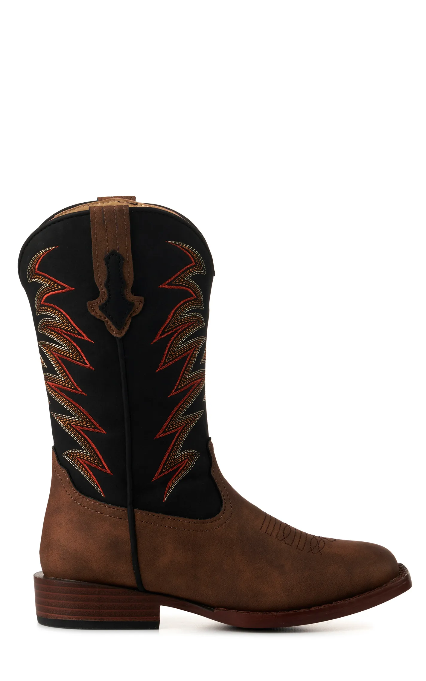 Roper Children's Tan and Black Square Toe Western Boots