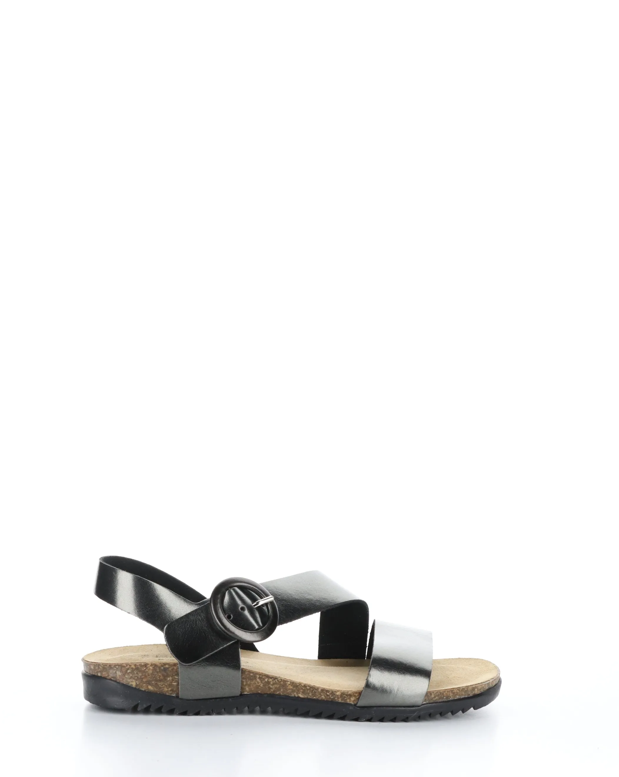 Round Toe Pewter Sandals