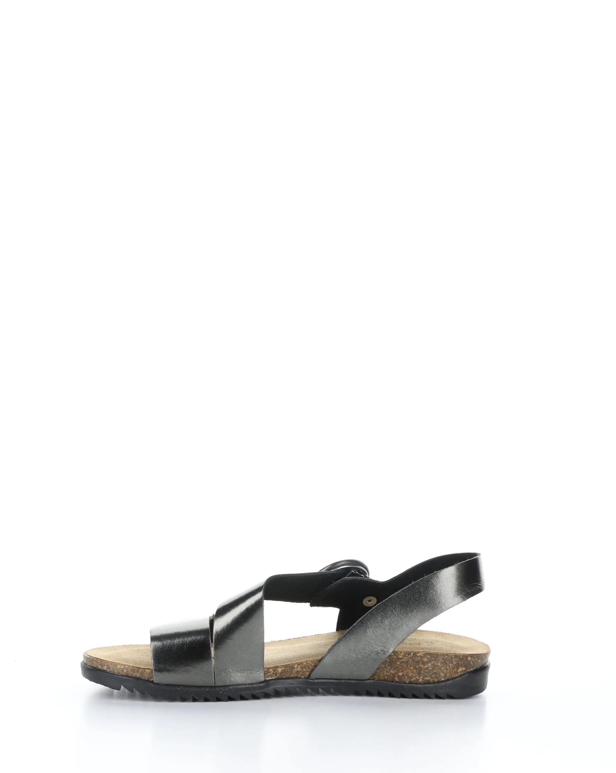 Round Toe Pewter Sandals