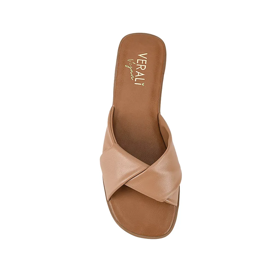 Sage Casual Slides - Dark Camel Tan