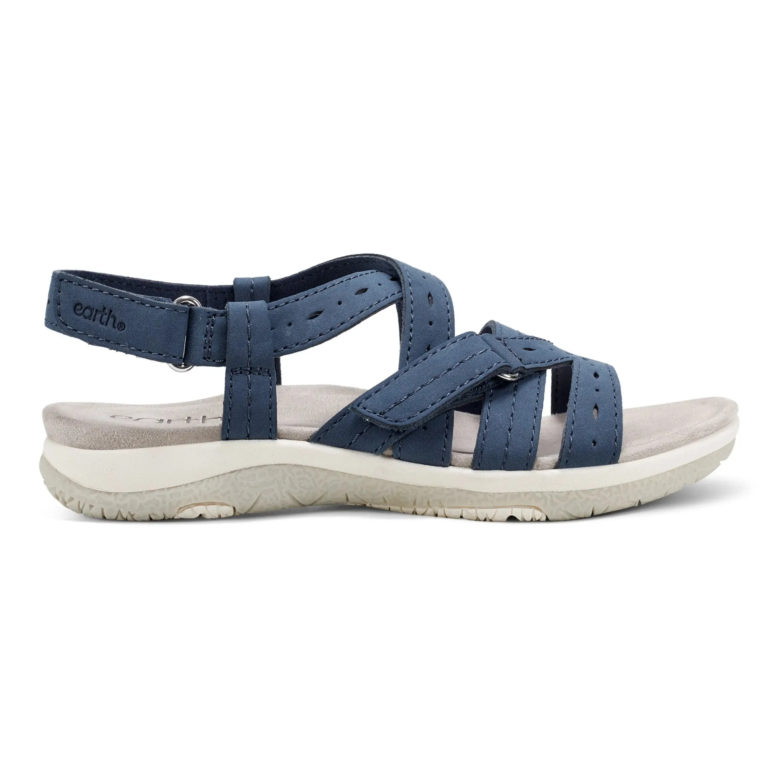 Samsin Round Toe Strappy Casual Flat Sandals