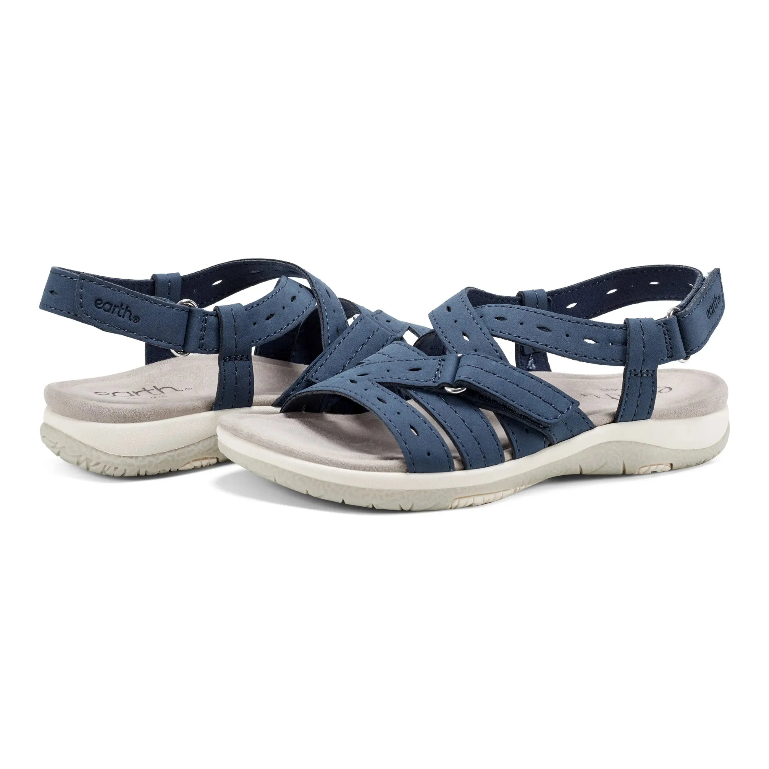 Samsin Round Toe Strappy Casual Flat Sandals