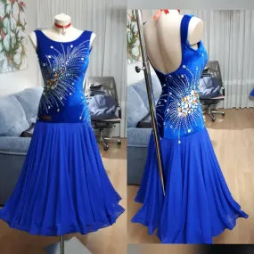 Sapphire Blue Dance Evening Gown