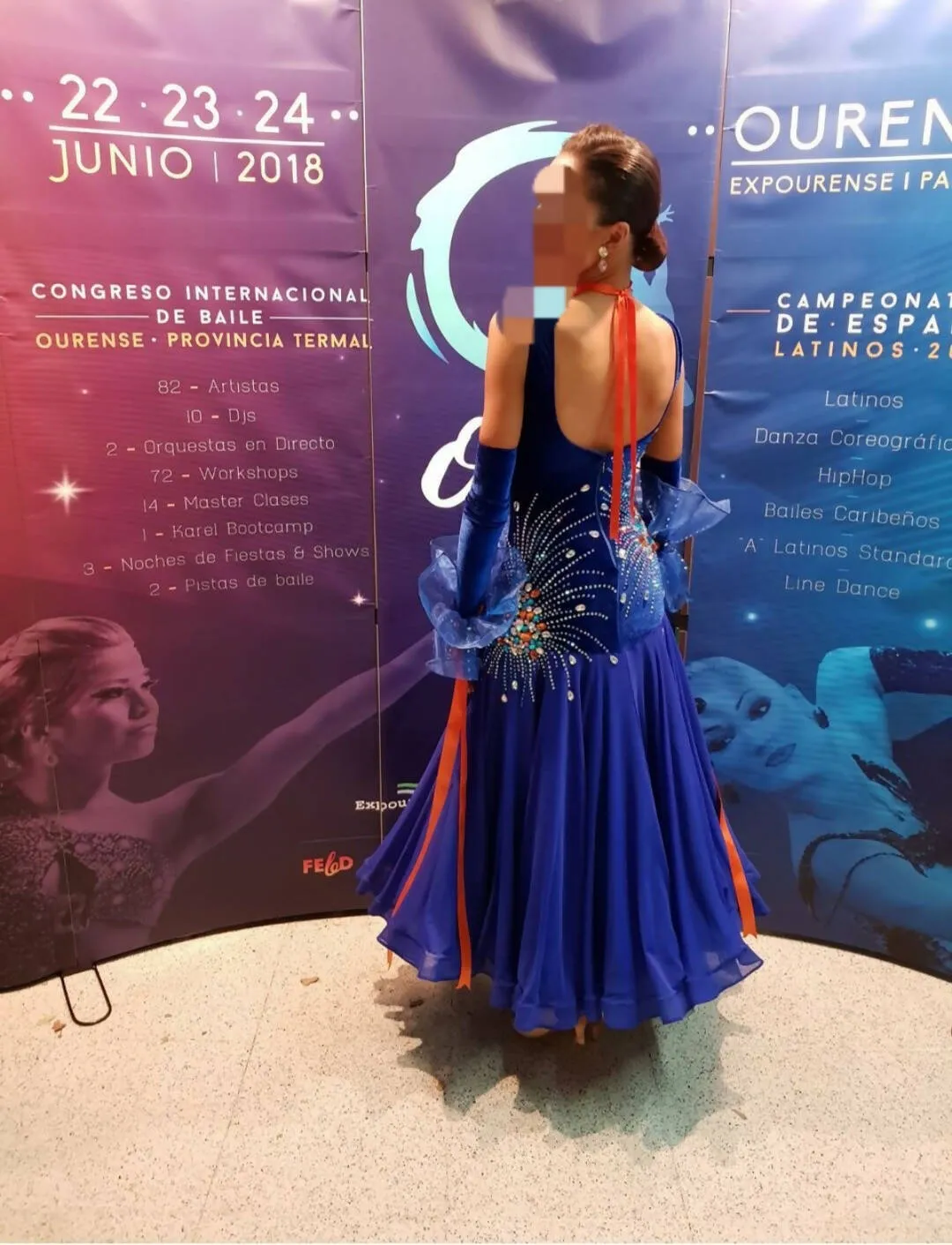 Sapphire Blue Dance Evening Gown