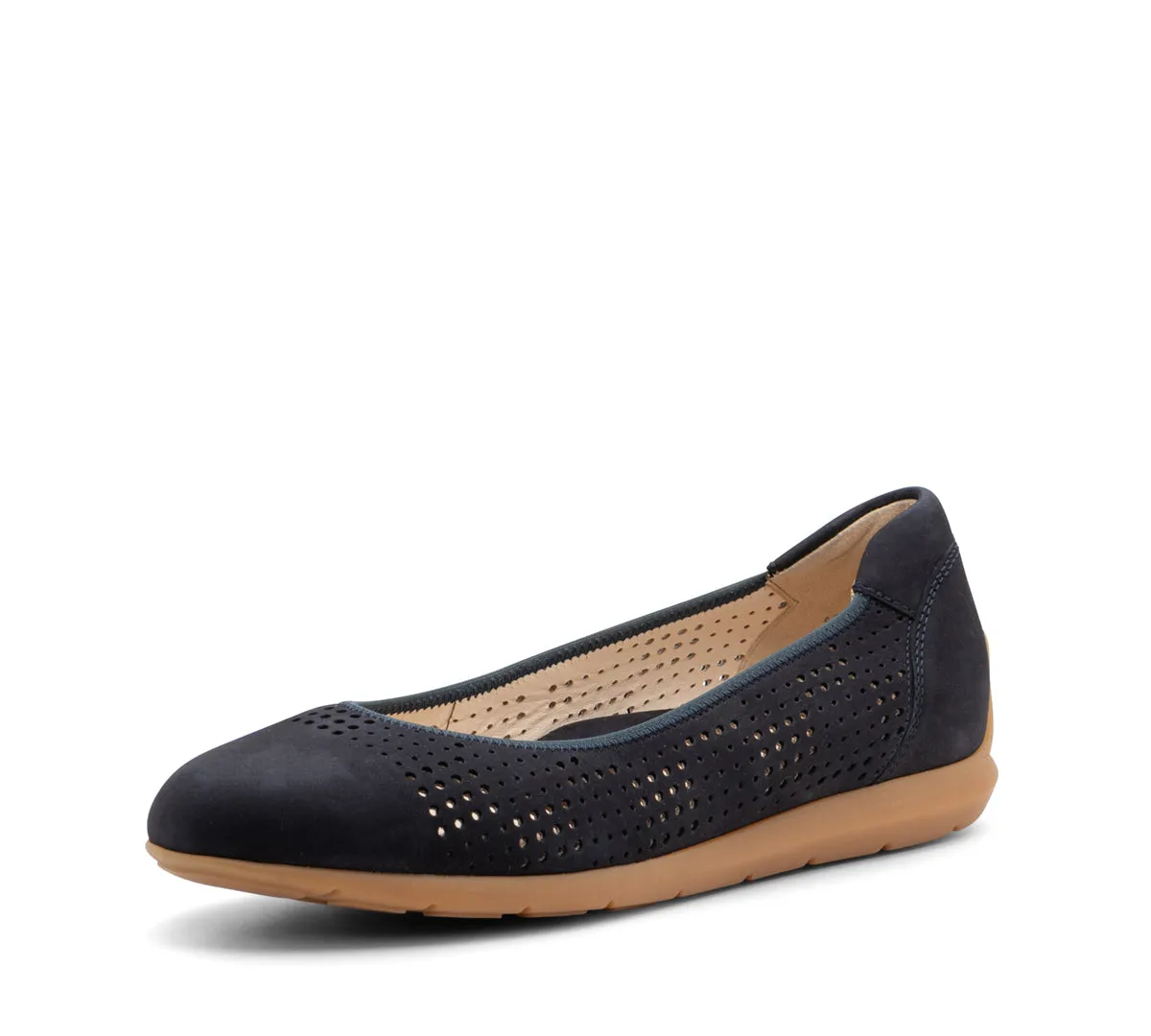 Sarah Perf Women's Comfort Ballet Flat - Navy 02