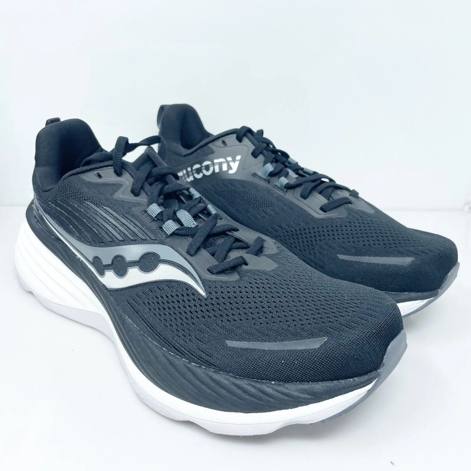 Saucony Mens Hurricane 24 S20934-100 Black Running Shoes Sneakers Size 11.5 W