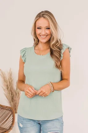 Knit Top in Dusty Teal