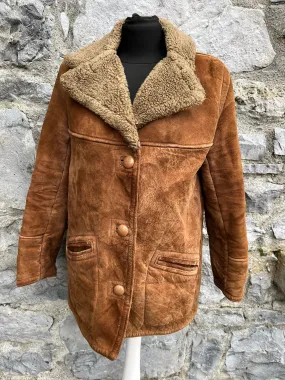 shearling coat size 8 UK